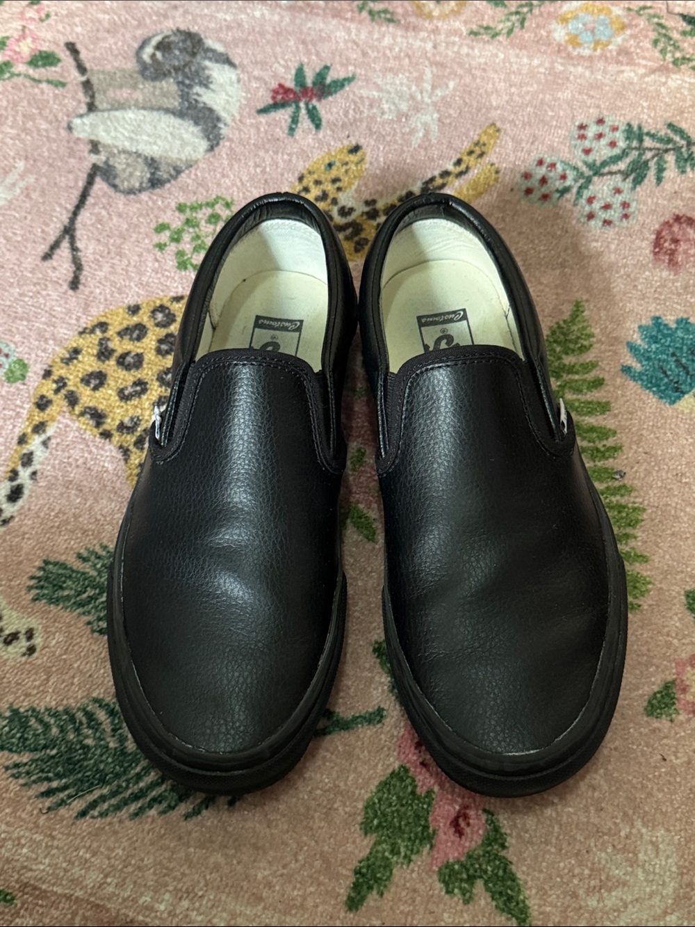 Vans Classic Black Slip-On Leather Shoes